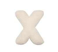 LAKEMON Coussin en Peluche avec Lettres anglaises, Coussin décoratif en Forme de Lettre Initiale, pour canapé, Chambre à Coucher, Salon (X)