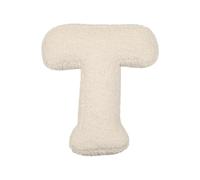 LAKEMON Coussin en Peluche avec Lettres anglaises, Coussin décoratif en Forme de Lettre Initiale, pour canapé, Chambre à Coucher, Salon (T)