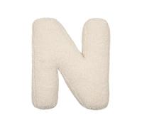 LAKEMON Coussin en Peluche avec Lettres anglaises, Coussin décoratif en Forme de Lettre Initiale, pour canapé, Chambre à Coucher, Salon (N)