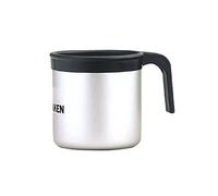 LAKEN 8.41254E+12 Mug en Aluminium avec Bord en Plastique Noir et Anse 0,4 l Adulte Unisexe Gris Clair 1