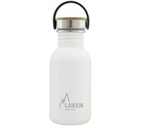 LAKEN Basic Steel Bouteille d'eau en Acier Inoxydable, Gourde pour Enfants et Adultes avec Bouchon en Acier Inoxydable et Bambo