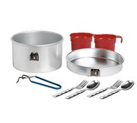 LAKEN Batterie de Cuisine de Camping en Aluminium, 1502,5 g avec 2 Ensembles de Couverts et Tasse, 1,5 l