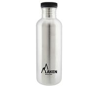 LAKEN Bot. ac. inox Basic 1000ml - Negro tapón rosca plástico
