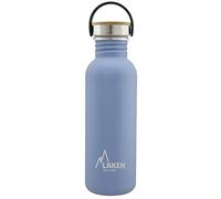 Laken Bot. ac. inox Basic 750ml,tapón acero/bambú - Azul