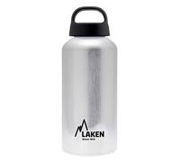 LAKEN Bouteille d'eau Classique avec Large goulot - Paroi Simple en Aluminium léger - BPA - Bouchon à vis Anti-Fuite - 0,6 l - Aluminium