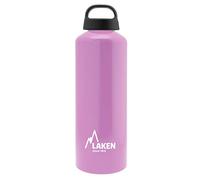 LAKEN Bouteille d'eau Classique avec Large goulot - Paroi Simple en Aluminium léger sans BPA, Bouchon à vis Anti-Fuite - 1 Litre - Rose