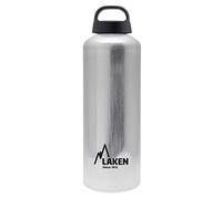 Laken Bouteille d'eau Classique avec Large goulot, paroi Simple, en Aluminium léger, sans BPA, Bouchon à vis Anti-Fuite, 1 l, Aluminium