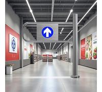 Lakenbroade Portillon de sécurité à Ressort, Porte de sécurité unidirectionnelle pour entrée de supermarché, Portail à Fermeture Automatique pour bibliothèque, Magasin, scénique right-100 * 100cm