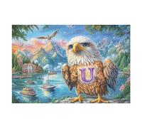 Lakeside Pygargue à tête Blanche 1000 Pieces Casse-tête pour Ado en Carton Haute Qualité Facile Débutant Activité Familiale Soirée Entre Amis Cadeau Fête des Mères 1000 PCS