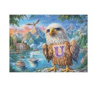 Lakeside Pygargue à tête Blanche 500 Pièces Puzzle Personne Âgée en Carton Rigide Facile Débutant Anti-Stress Activité Manuelle Thérapie Occupationnelle Petit Prix 500 PCS