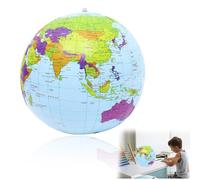 LAKJUOZ 1 Pièce Globe Terrestre Gonflables En Pvc Globe Du Monde Balss De Plage Pour La Plage L'École Le Bureau L'Éducation Pour Les Enfants Et Les Adolescents (30,5 Cm Après Gonflé)