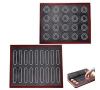 LAKJUOZ 2 Pièces Four Micro-Perforés En Silicone Tapis Cuisson Silicone Four À Double Face Antiadhésifs Résistants À La Chaleur Et Réutilisables Pour Macarons Soufflés 40 X 30 Cm