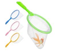 LAKJUOZ 4 Pièces Filets De Pêche En Plastique, Filet Papillon, Pour Plage, Attrape Insectes Et Papillons, Équipement De Extérieur Compact (Rose, Jaune, Bleu, Vert)
