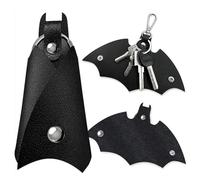 LAKJUOZ Porte Clés Batman Homme, Porte Clés En Faux Cuir Batman, Sac Porte Clés Unisexe, Porte-Clés En Cuir Personnalisé Gravure Pour Diverses Clés De Voiture Ou De Moto