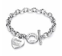 LAKJUOZ Stray Skz Bracelet Unisexe En Acier Inoxydable Avec Pendentif En Forme De Cœur, Article De Fan De Kpop Cadeau Pour Stay
