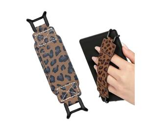 LAKJUOZ Support De Dragonne Confortable Pour Kindle, Support À Main Léger Et Sécurisé Pour Lire Au Lit, Compatible Avec Kindle Paperwhite/Oasis/Kobo/Tablettes 4,7-8" (Imprimé Léopard)