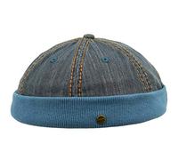 Lakota Bonnet docker - Bonnet en pur coton - Look délavé - Une taille réglable - Été/Hiver, Bleu jean., taille unique