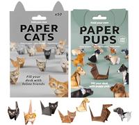 LAKPYN 100 Feuilles Papier Origami Chats Ensemble, Paper Cat Faits Main, 3D Chat Origamis Papier Artisanat Ensemble,Chats Fait Main pour Adultes Enfants Amoureux Cadeau De Noël (Chat Chien)