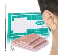 LAKPYN 100pcs Micro-aiguilles,Vaccaria Graines D'oreille,Oreille Presse Graines Acupuncture,Points Acupuncture Graines,Magnétiques Thérapies Auriculaire,Avec Stylo de massage