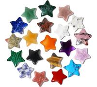 LAKPYN 20 psc pierre precieuse Reiki Protection des Pierres Naturelle Polies Méditation Cristal pierres de cristal en forme d'étoile couleurs aléatoires