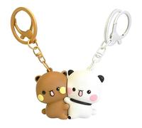 LAKPYN Bubu Dudu Porte-CléS MagnéTiques Set, Pendentif En Forme D’Ours De Dessin Animé,Pour Petit Ami Petite Amie Couples Cadeaux De Saint-Valentin