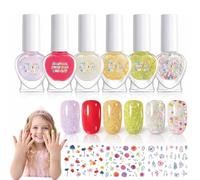LAKPYN Ensemble de Vernis à Ongles pour Filles, Coffret Ludique pour Jeux de Manucure Enfant, Couleurs Variées pour Activités Créatives, Fêtes et Moments de Jeu usage quotidien