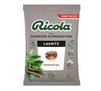 Lakritzs - Bonbons suisses aux Réglisse, confiserie traditionnelle au goût frais et agréable, recette originale suisse, paquet familial - Compatible avec Ricola - 75g