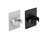 LAKYMIE Porte-brosses à cheveux - Organisateur mural autocollant sans perçage pour fer à friser et peigne à cheveux - Blanc - 2 pièces