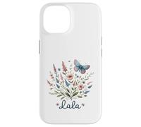 Lala Grandma Bouquet de Fleurs et Papillons Motif Nature Coque pour iPhone 14