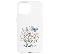 Lala Grandma Bouquet de Fleurs et Papillons Motif Nature Coque pour iPhone 15