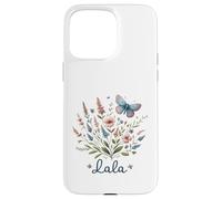 Lala Grandma Bouquet de Fleurs et Papillons Motif Nature Coque pour iPhone 15 Pro Max