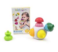 Lalaboom - Cube and Beads to Assemble - Preschool Toy - Montessori Education Shapes and Colors and Construction Game and Learning Toy for Children from 10 months to 4 years old - BL650, 9 pieces