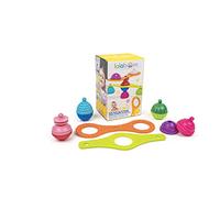 Lalaboom - Liens Souples - Jouet d'Éveil - Perles à Assembler Premier Âge - Jeu de Construction Formes et Couleurs - Évolutif de 10 Mois à 4 Ans - 10 Pièces, BL680