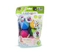 Lalaboom - Perles de Motricité Premier Âge Montessori - Jouet d'Éveil et d'Assemblage Évolutif - Jeu de Construction Formes et Couleurs - De 10 Mois à 4 Ans - 12 Pièces, BL100