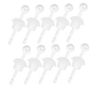 LALADEFIEE 1 boîte Kit de Boucles Oreilles Résine Transparente avec Tiges et Bouchons Invisibles Embouts Champignon Confortables pour Hommes et Femmes Accessoires Discrets pour Piercing