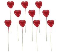 LALADEFIEE 10 Ballons Miniatures Factices de Cœur Accessoires Décoratifs pour Maison de Poupée Ballons en Mousse Rouges Ornements Photo Décoratifs pour Fête et Artisanat