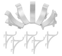 LALADEFIEE 10 Clips en Acier Inoxydable Argenté pour Étagères de Réfrigérateur Commercial, Support Stable et Résistant aux Basses Températures, pour Magasins de Détail