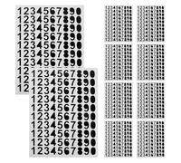 LALADEFIEE 10 feuilles de numéros de boîte aux lettres imperméables | Étiquettes d'adresse autocollantes de 0 à 9 | Imperméables pour maison/porte/portail | Pour poubelle, panneaux de