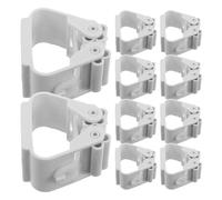 LALADEFIEE 10 Pièces accroche balai mural auto-adhésif broom holder wall utility hooks support mural pour balai White