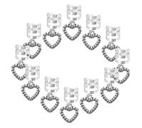 LALADEFIEE 10 Pièces bijoux d'amour frange épingles à cheveux lanière pour femme vêtements accessoires de mode Accessoire pratique bijoux de cheveux pour femme tresse manchette alliage Silver