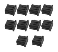 LALADEFIEE 10 Pièces Embout de Crosse de Hockey Glace Noir TPR | Entraînement et Compétition, Installation Rapide, du Bruit, Compatible Bâtons de Hockey