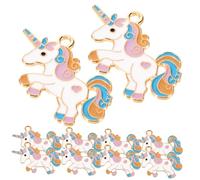 LALADEFIEE 10 pièces Lot de Breloques Licorne Métal Alliage pour Création Bijoux DIY Pendentifs Décoratifs pour Bracelets Colliers Boucles Oreilles
