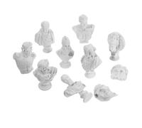 LALADEFIEE 10 pièces Lot de Mini Statues Résine Décoratives Ornements Plâtre Style Scandinave Sculptures Grecques Artistiques pour Bureau et Maison