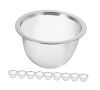 LALADEFIEE 10 pièces Passoire à Thé Acier Inoxydable Filtre Fin pour Thé Vrac Infuseur pour Théière Compatible Oolong Aromatique