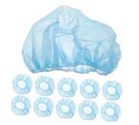 LALADEFIEE 100 pièces Lot Bonnets Bouffants Non Tissés Respirants avec Élastique Couvre-chefs de Travail pour Hôpital Laboratoire Restauration Cuisine Usine Confortables et Durables