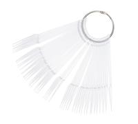 LALADEFIEE 100 pièces Nuancier Ongles Éventail Pliable pour Présentation Vernis Palette Transparent pour Salon Manucure Conseils Faux Ongles Pratiques et Résistants