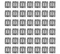 LALADEFIEE 1000 Pinces pour Dreadlocks en Aluminium Creux Noir Mat - Accessoires Légers et Ouverts pour Tresses Perles Tubulaires pour Coiffure Africaine Maintien Sûr et Compatible