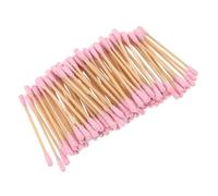 LALADEFIEE 1000pièces Cotons-tiges Bois à Double Embout pour Démaquillage et Maquillage Longs Embouts Roses Spirale pour Soins Cosmétiques et Hygiène des Oreilles