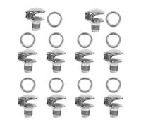 LALADEFIEE 10pcs Crochets Métalliques pour Lacets de Chaussures, Facile à Installer Ranger, Accessoires DIY pour Chaussures de Montagne Argenté Classiques