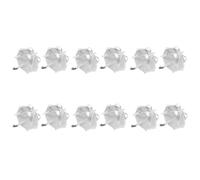 LALADEFIEE 12 Pièces Boîte à Bonbons Créative Blanche en Plastique pour Mariage et Fête Bébé, Emballage Portable et Élégant pour Chocolats et Dragées, Coffret à Dragées Délicat